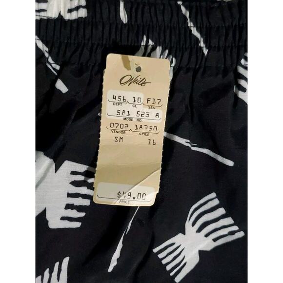 Vintage Chaus LG Black White Elastic Waist Lounge Leisurewear Lightweight Pants - Picture 8 of 8